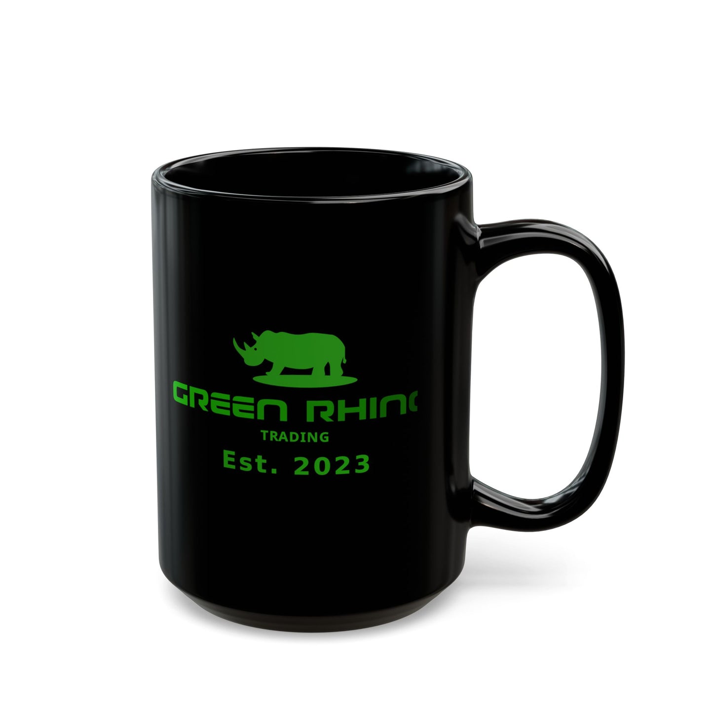 Green Rhino Trading Est. 2023 Logo Mug – Black