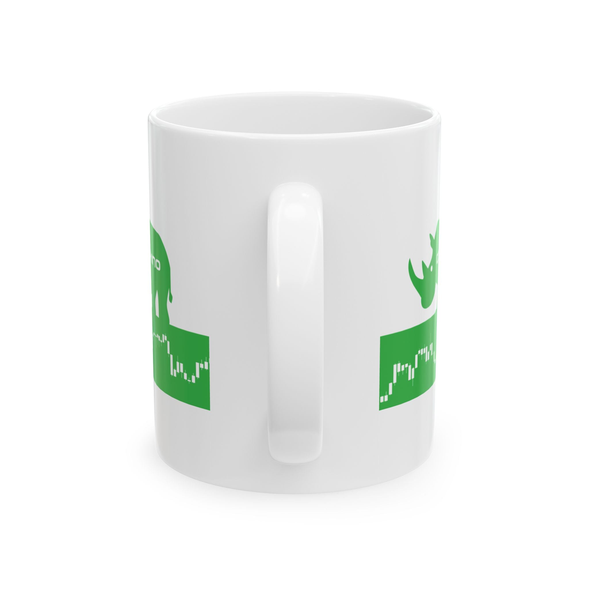 Green Rhino Trading  Stock Market Candlestick Ceramic Coffee Cup