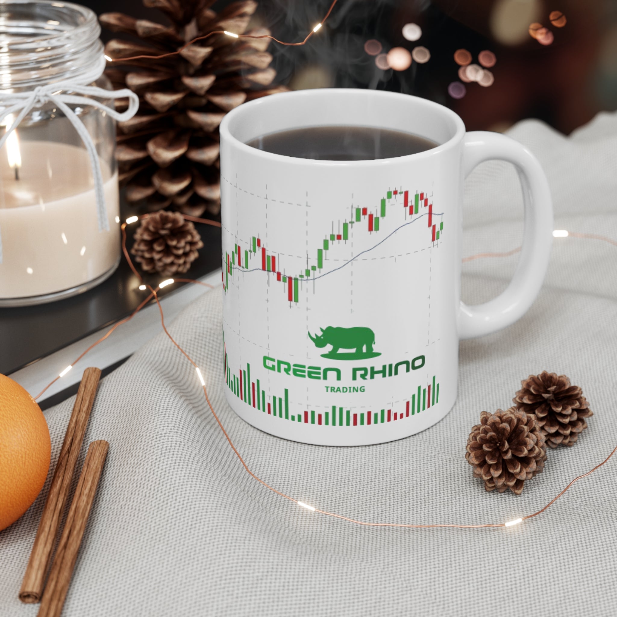 Green Rhino Stock Chart Coffee Cup