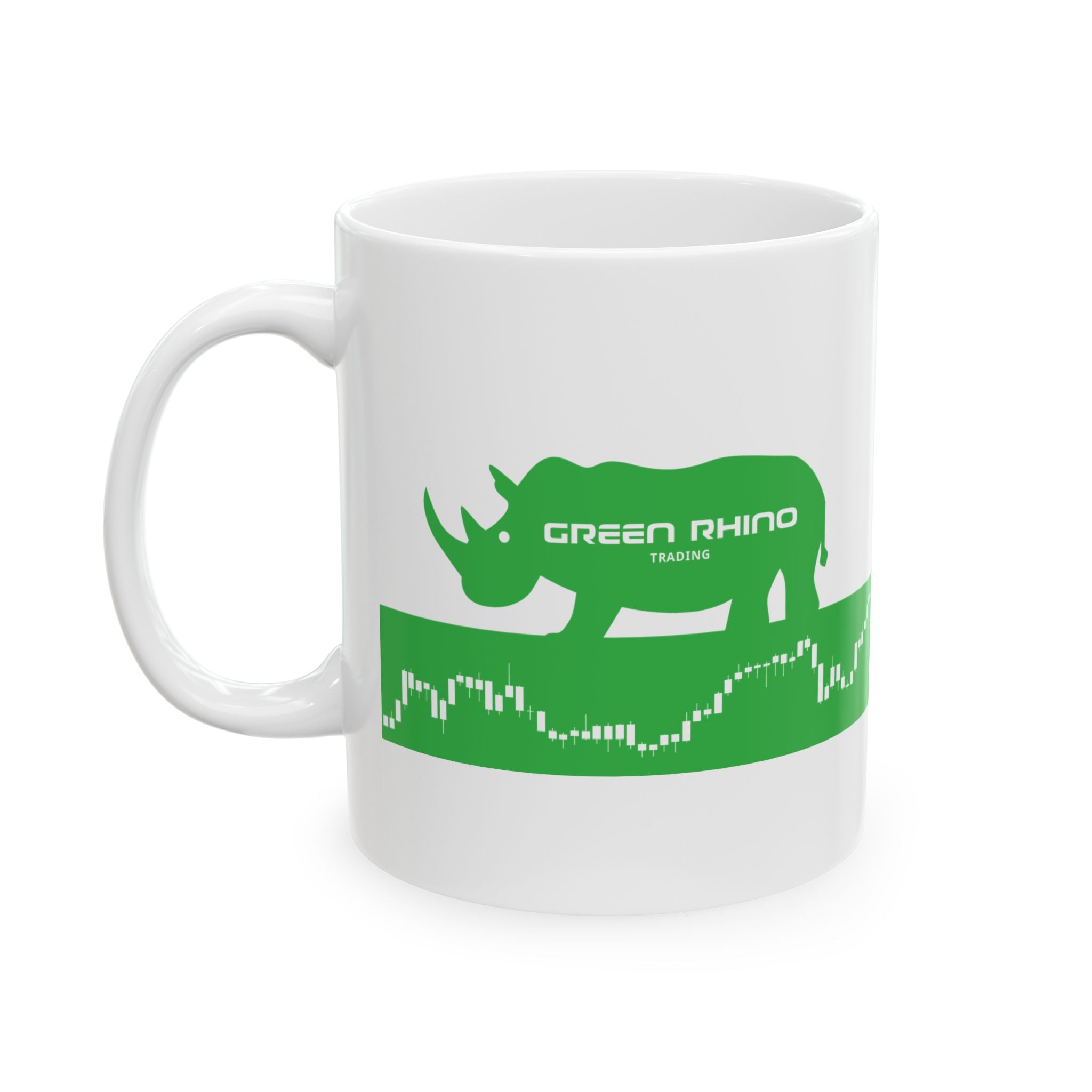 Green Rhino Trading  Stock Market Candlestick Ceramic Coffee Cup