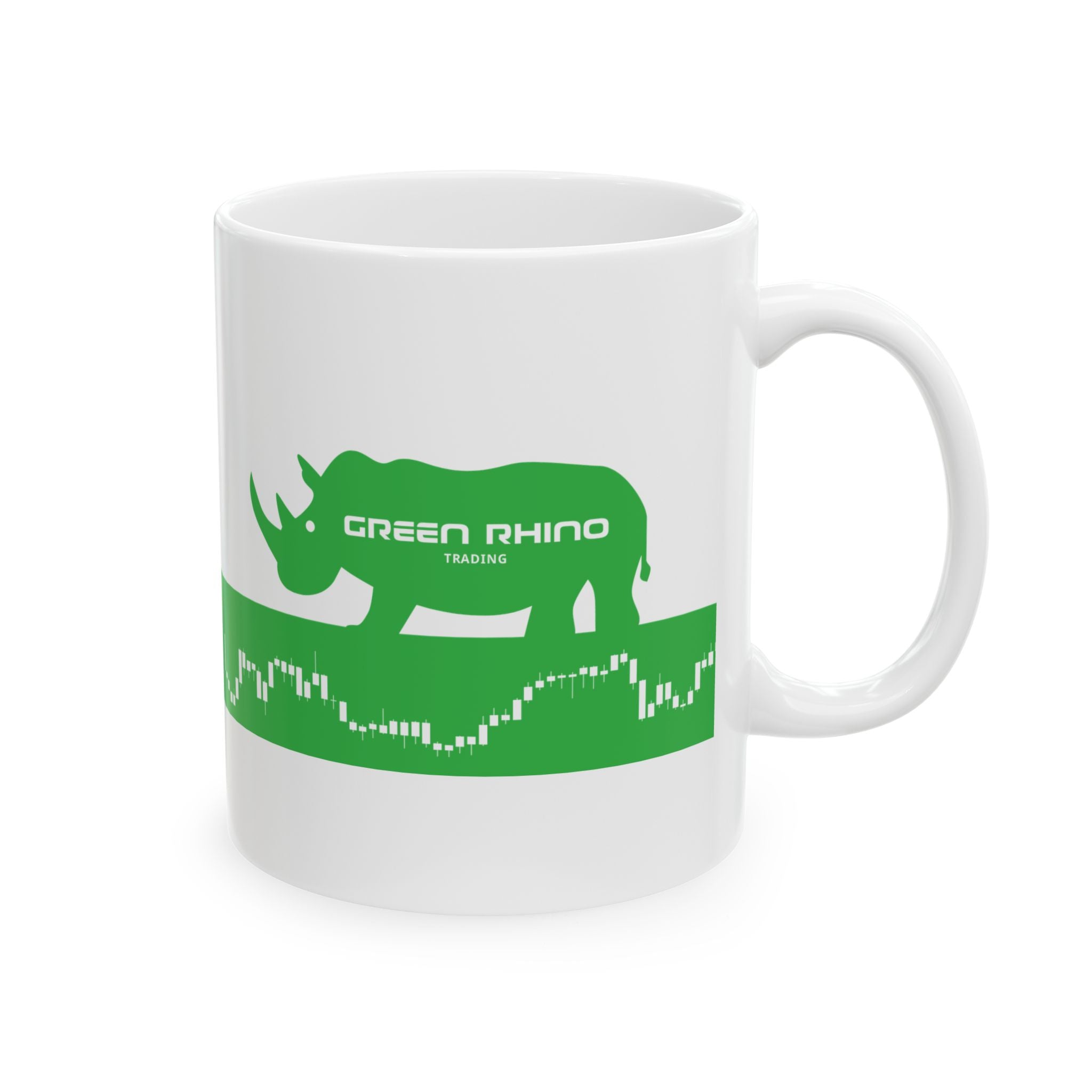 Green Rhino Trading  Stock Market Candlestick Ceramic Coffee Cup
