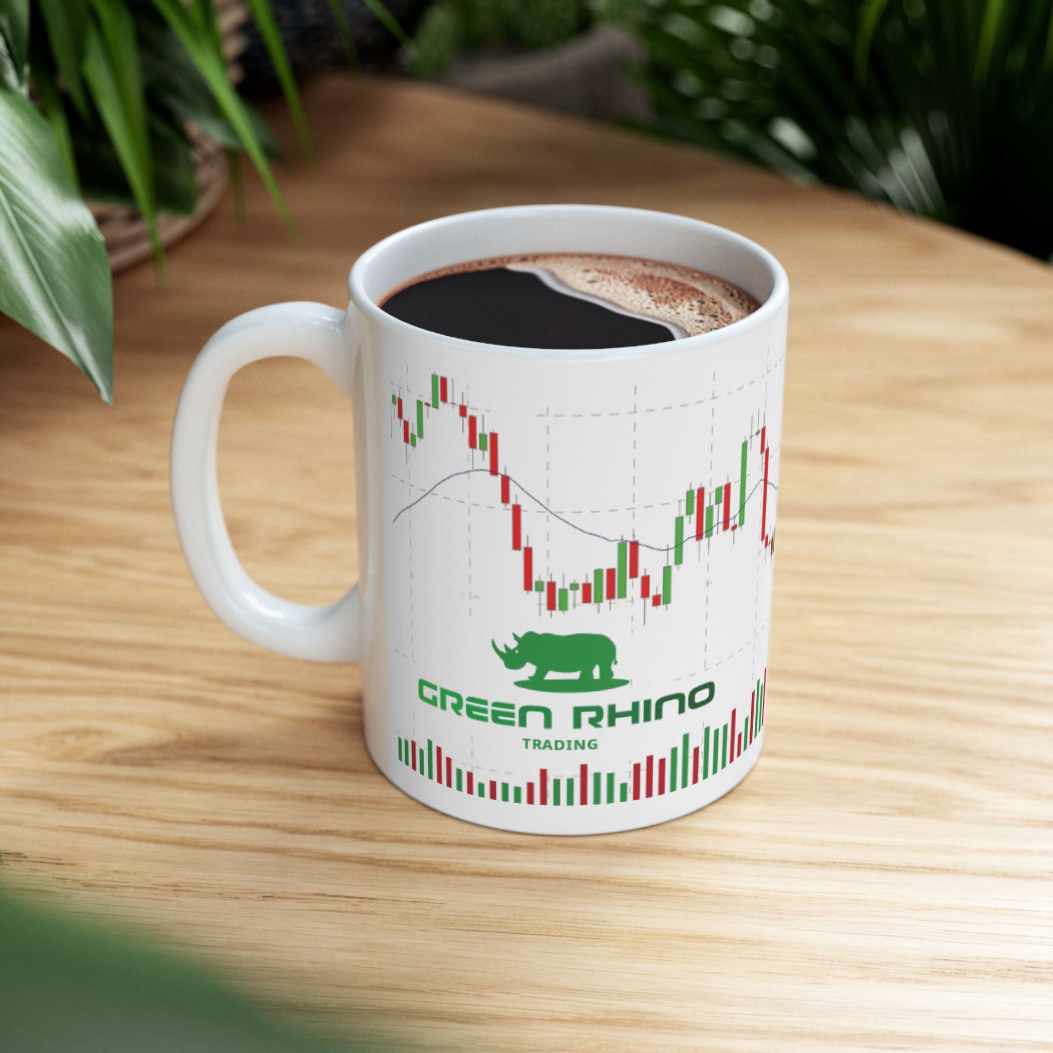 Stock Market Candlestick Chart Ceramic Mug – Trader Coffee Cup