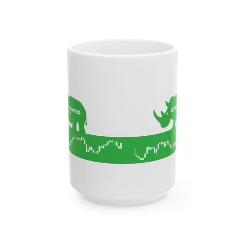 Green Rhino Trading  Stock Market Candlestick Ceramic Coffee Cup