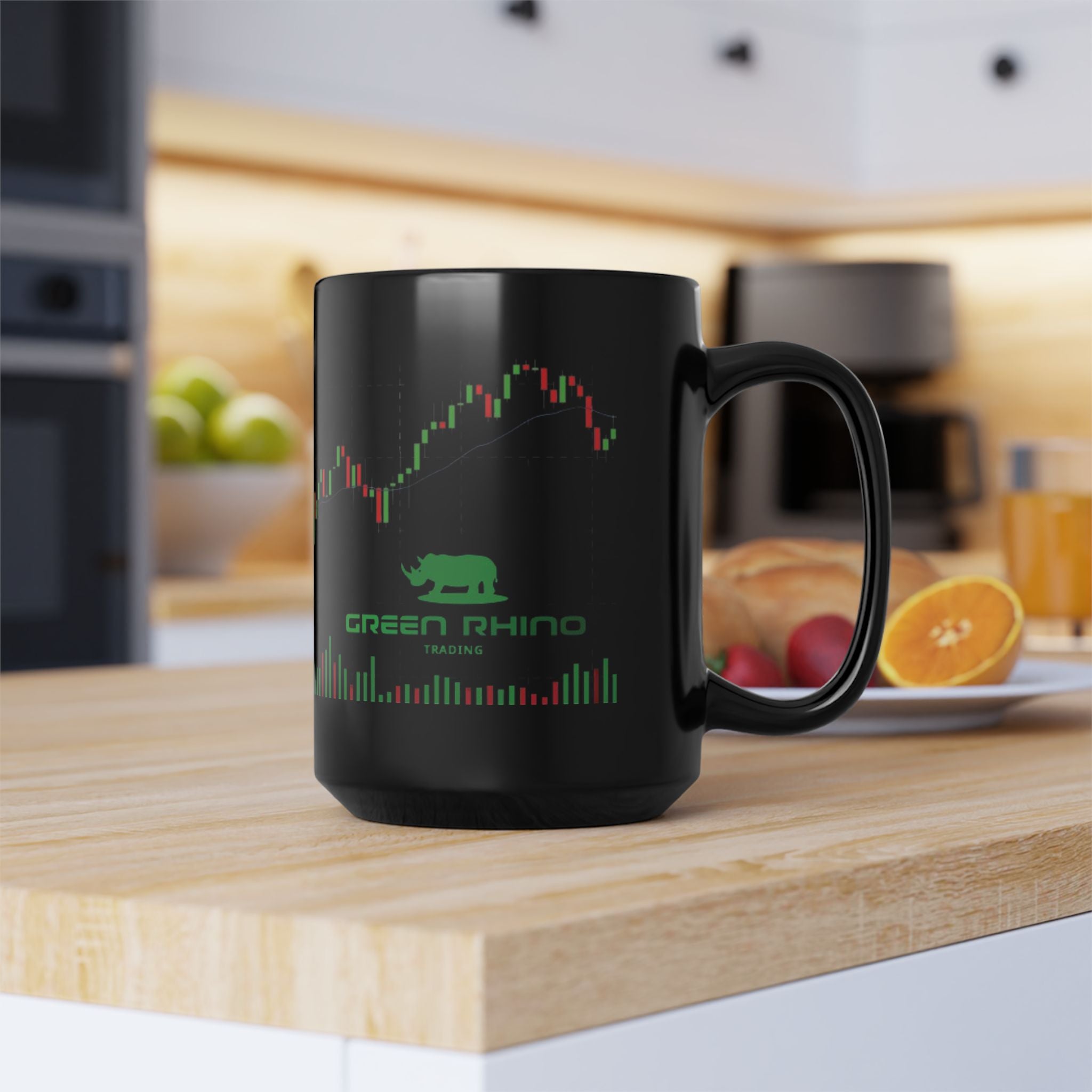 Green Rhino Trading Black Coffee Mug