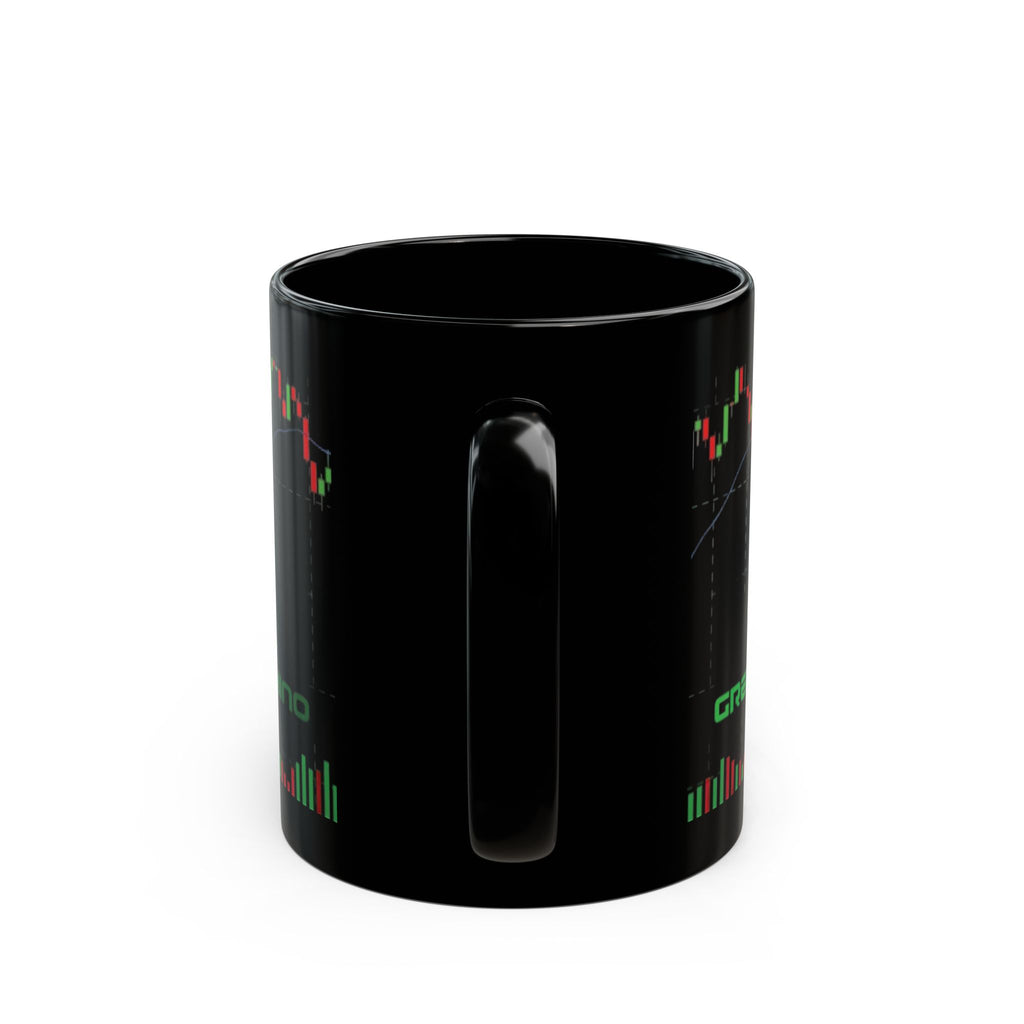 Green Rhino Trading Candlestick Chart Black Mug