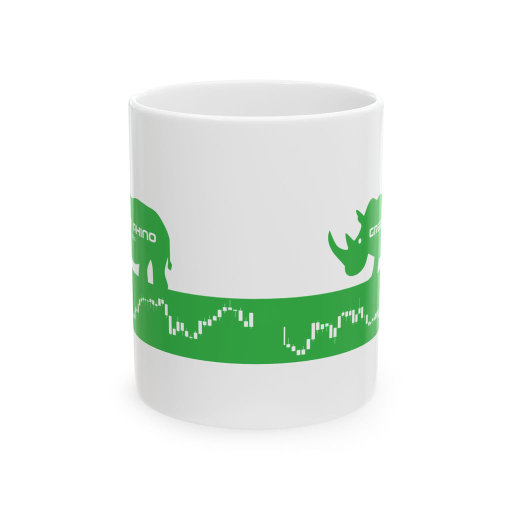 Green Rhino Trading  Stock Market Candlestick Ceramic Coffee Cup