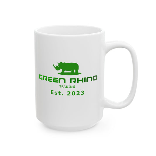 Green Rhino Trading Est. 2023 Logo Mug – White