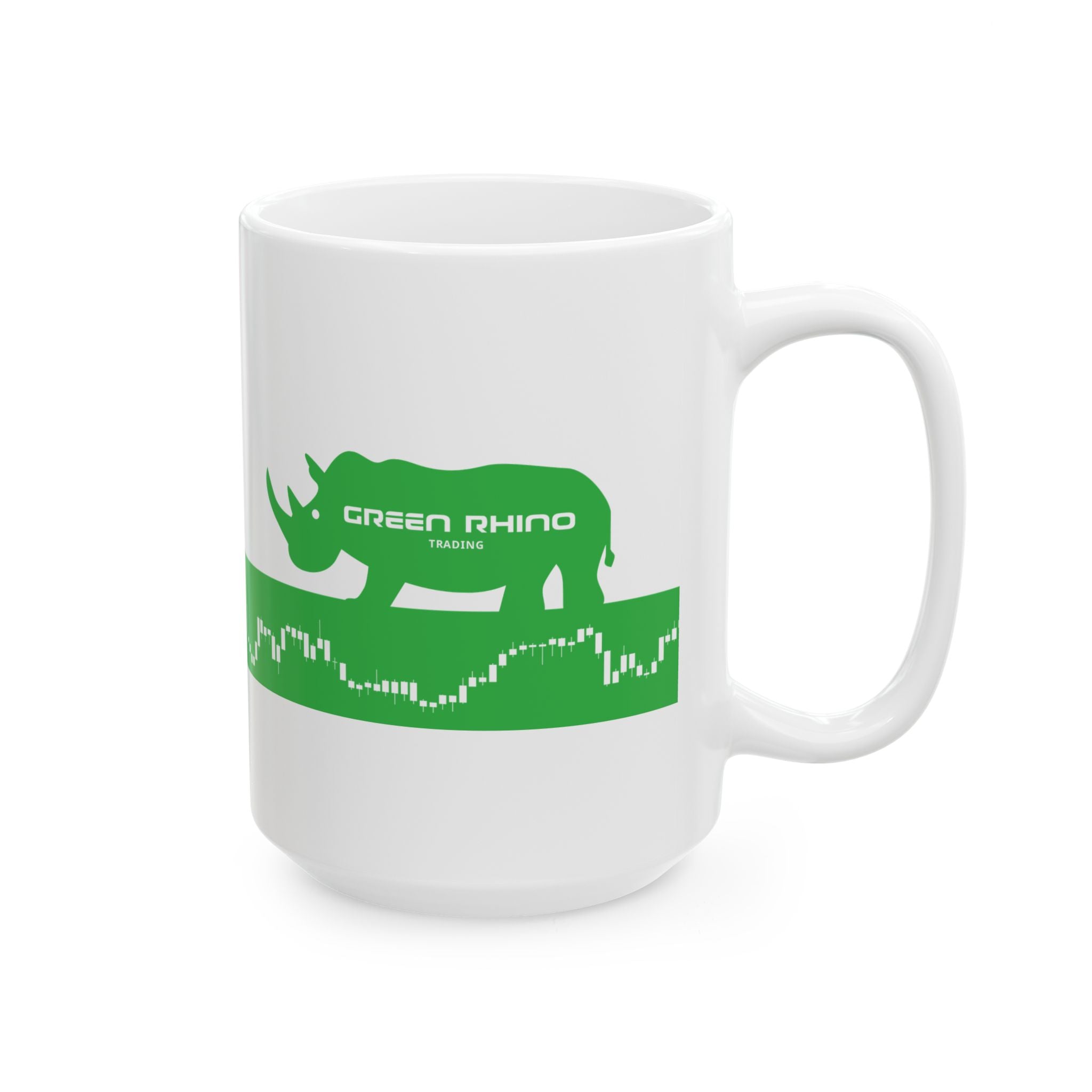 Green Rhino Trading  Stock Market Candlestick Ceramic Coffee Cup