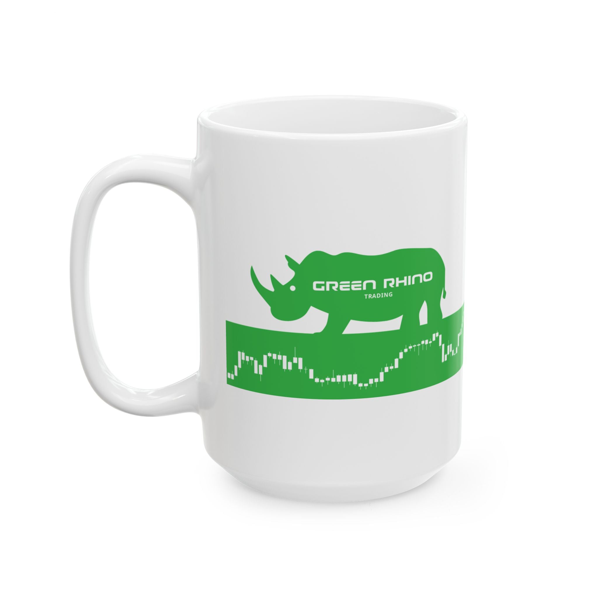 Green Rhino Trading  Stock Market Candlestick Ceramic Coffee Cup