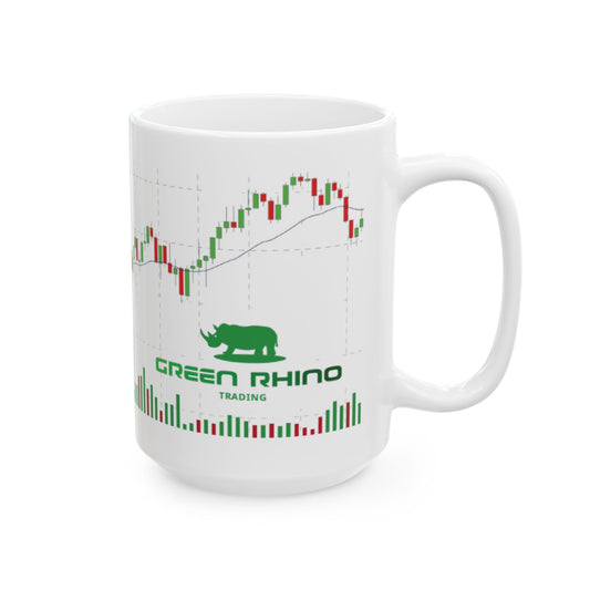 Green Rhino Trading Chart Mug – White
