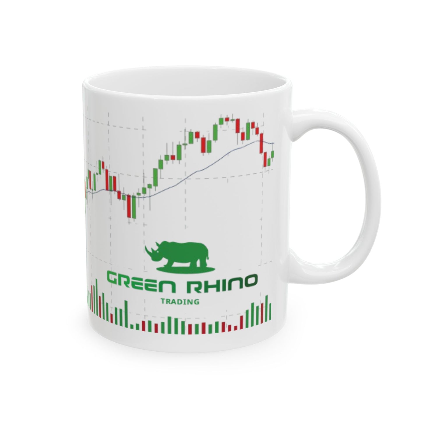 Green Rhino Trading Chart Mug – White