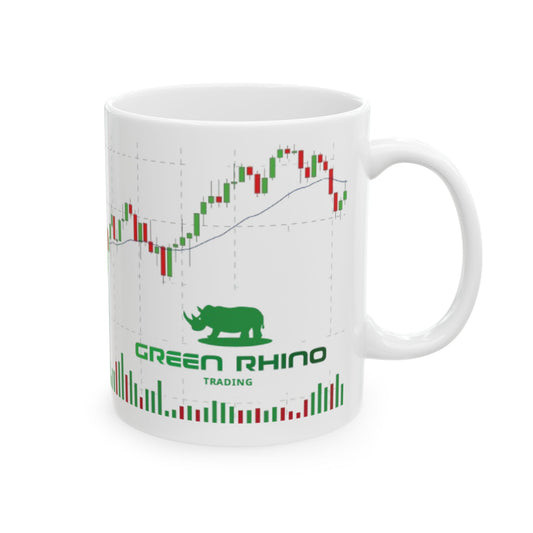 Green Rhino Trading Chart Mug – White