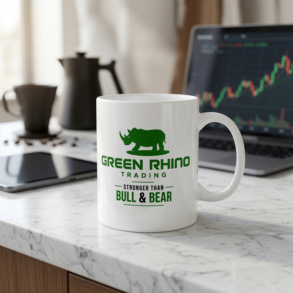 Green Rhino Ceramic Coffee Mug